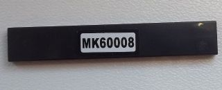 Lego Tile 1 x 6 with 'MK60008' Pattern (Sticker) - Set 60008 / Black