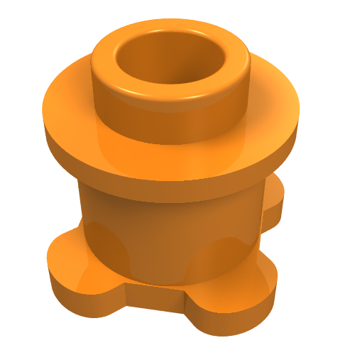 Lego Belville / Scala, Brick Round 1 x 1 x 2/3 Round / Orange