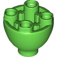 Lego Brick Round 2 x 2 x 1 1/3 Inverted / Bright Green