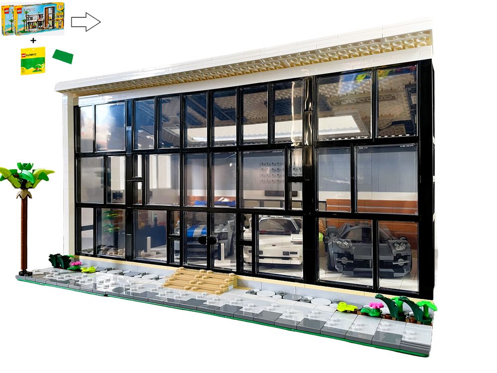 Lego Supercar Showroom Car Dealership Alternate build of 2x31153