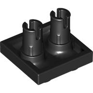 Lego Plate 2 x 2 with 2 Pins / Black