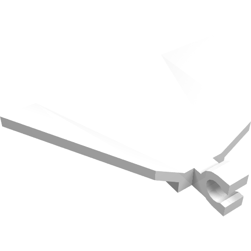 Lego Panel 3 x 5 Solar / Deltoid with Clip [Hexagonal] / White