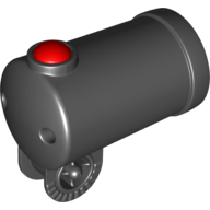 Lego Duplo Cannon, Shooting with Axle Hole and Red Firing Button / Black