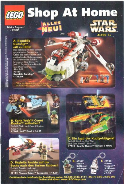Lego 2002 Insert - World Club Magazine German - May/August