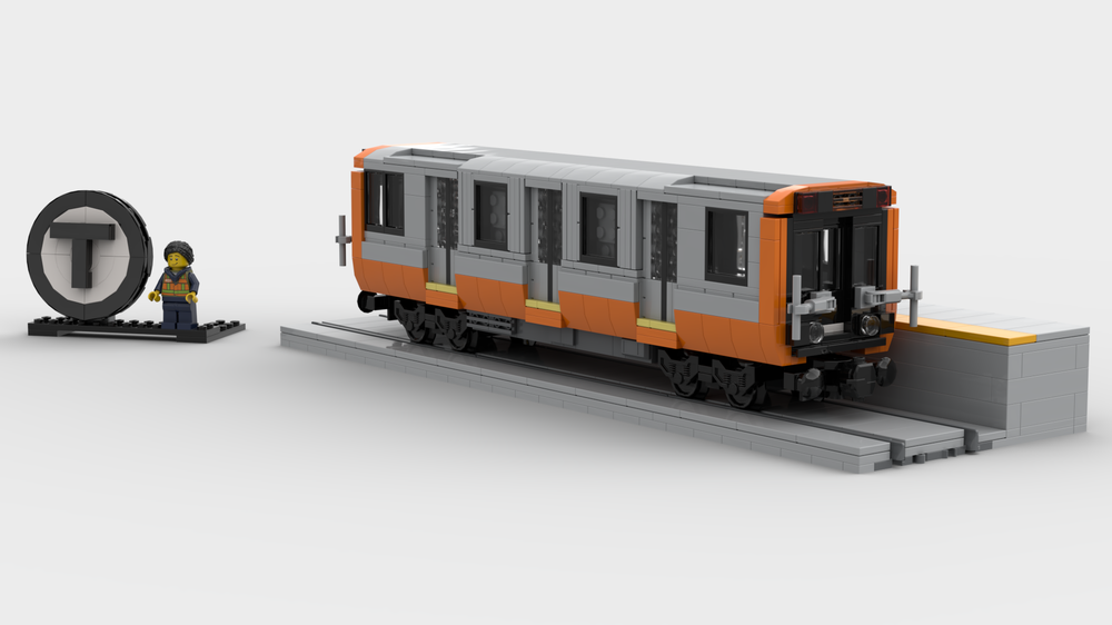 Lego MBTA Orange Line Subway Train