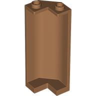 Lego Panel 2 x 2 x 5 Corner / Medium Nougat