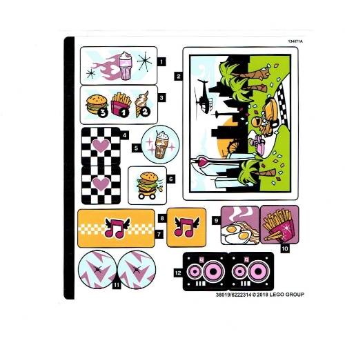 Lego Sticker Sheet for Set 41349-1 / [No Color/Any Color]