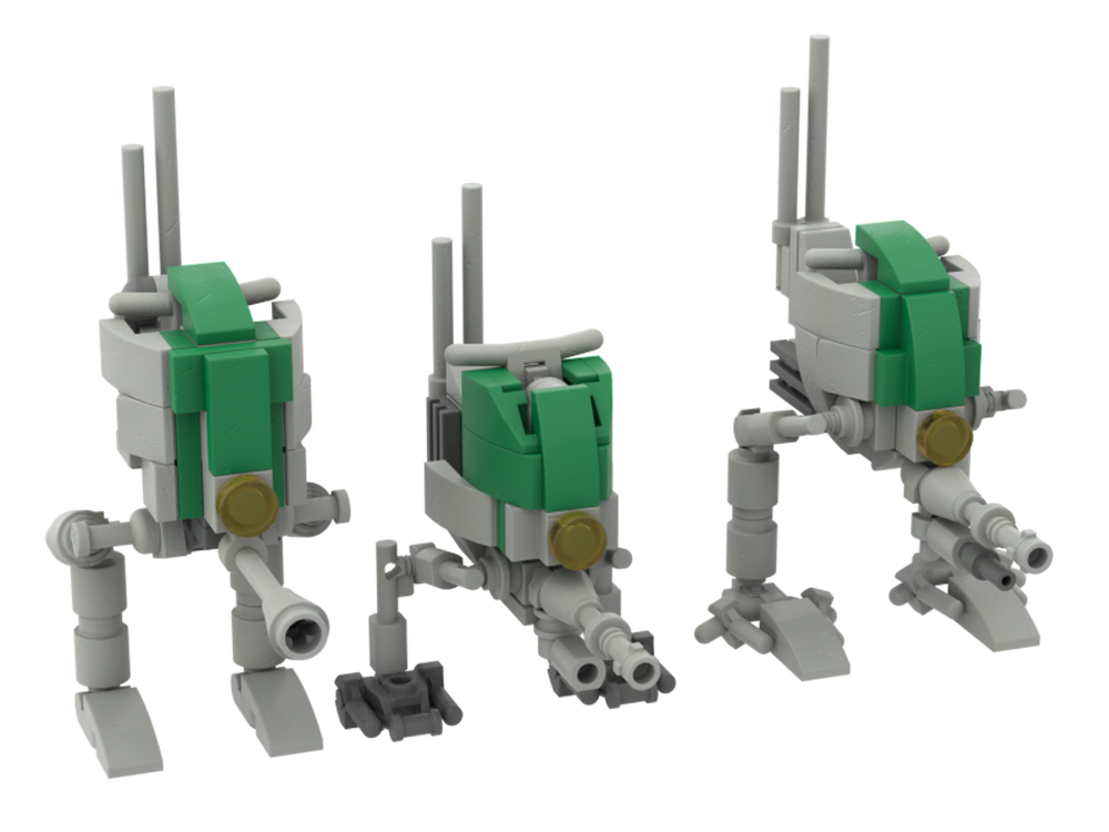 Lego Three Minifigure-Scale AT-RTs