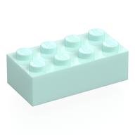 Lego Brick 2 x 4 / Light Aqua