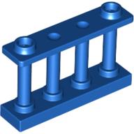 Lego Fence Spindled 1 x 4 x 2 [2 Top Studs] / Blue