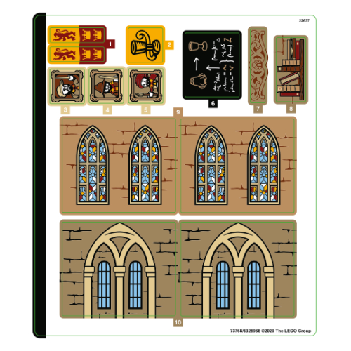 Lego Sticker Sheet for Set 76382-1