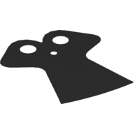 Lego Neckwear Cape, Tapered Bottom, Wide Shoulders [Traditional Starched Fabric] / Black