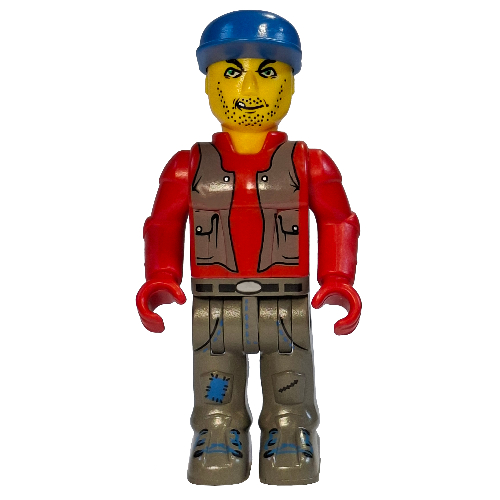 Lego Juniors Midifig, Bank Robber with Dark Gray Legs, Red Shirt and Blue Cap / [No Color/Any Color]