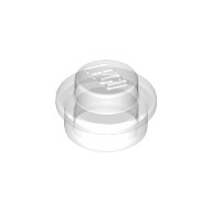 Lego Plate Round 1 x 1 with Solid Stud / Trans-Clear