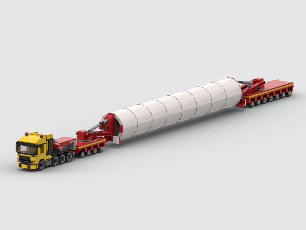 Lego Volvo FH16 8x4 mit Windradturmteil Trailer