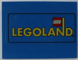 Lego Slope 10 6 x 8 with Legoland Logo Pattern (Sticker) - Sets 3432 / 3433 / Blue