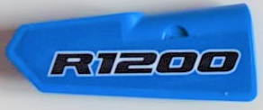 Lego Technic, Panel Fairing #22 Very Small Smooth, Side A with 'R1200' Pattern (Sticker) - Set 42063 / Blue