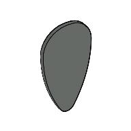 Lego Shield Ovoid [Plain] / Dark Gray