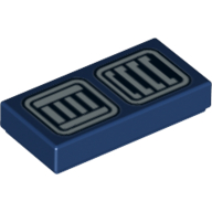 Lego Tile 1 x 2 with SW R2-D2 Astromech Droid Vents Print