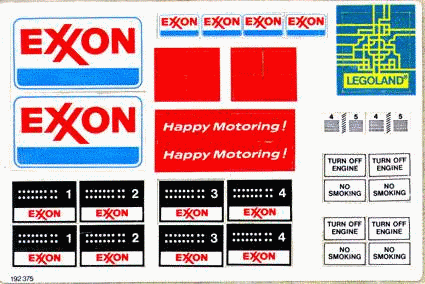 Lego Sticker Sheet for Set 6375-2