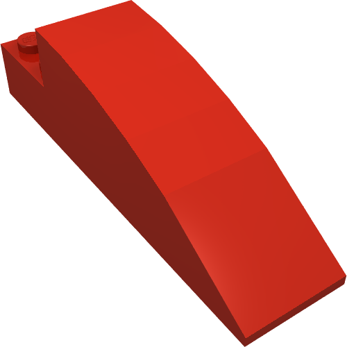Lego Brick Curved 8 x 2 x 2 / Red