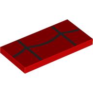 Lego Tile 2 x 4 with Black Spider Webs Print