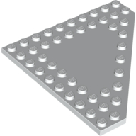Lego Wedge Plate 10 x 10 Cut Corner [No Centre Studs] / White