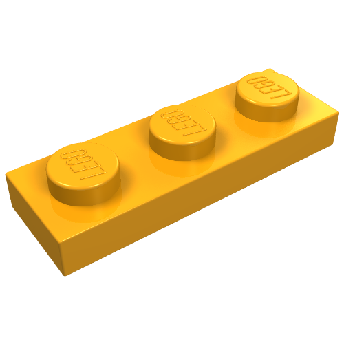 Lego Plate 1 x 3 / Medium Orange