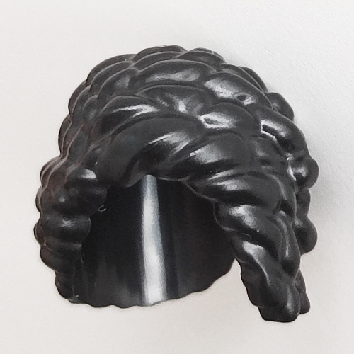 Lego Hair Braided in Knot / Black
