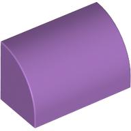 Lego Brick Curved 1 x 2 x 1 No Studs / Medium Lavender