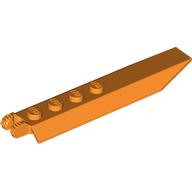 Lego Hinge Plate 1 x 8 Locking with Angled Side Extensions, Squared Plate Underside, 7 Teeth / Orange