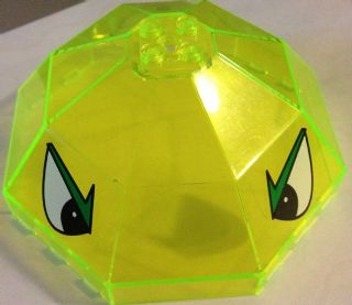Lego Windscreen 10 x 10 x 4 Canopy Octagonal with Eyes Pattern (Stickers) - Set 2161