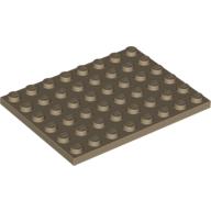 Lego Plate 6 x 8 / Dark Tan
