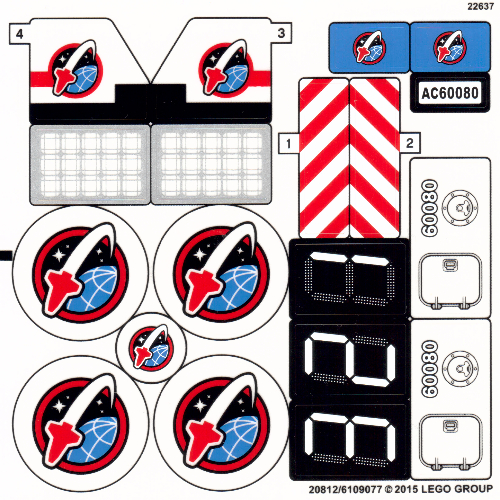 Lego Sticker Sheet for Set 60080-1