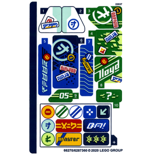 Lego Sticker Sheet for Set 71709-1 / [No Color/Any Color]