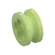Lego Technic Bush 1/2 Smooth with Axle Hole Semi-Reduced / Yellowish Green