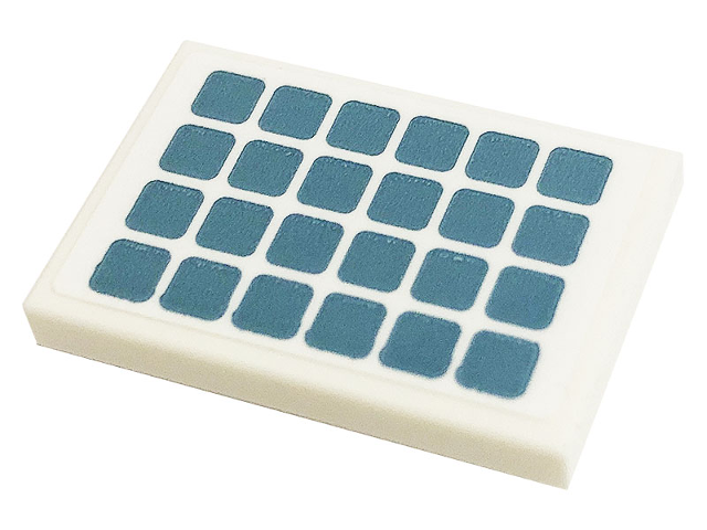 Lego Tile 2 x 3 with Solar Panel with Metallic Light Blue Squares Pattern (Sticker) - Set 41443 / White