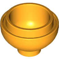Lego Brick Round 2 x 2 Dome Bottom [Open Stud] / Bright Light Orange