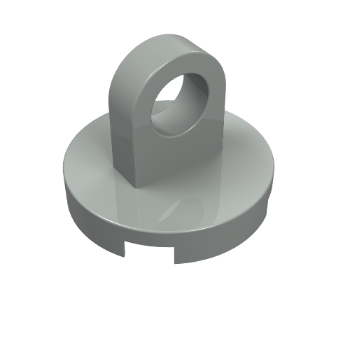 Lego Tile Special Round 2 x 2 - Thin Lifting Ring / Light Gray