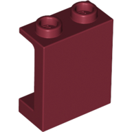 Lego Panel 1 x 2 x 2 [Side Supports / Hollow Studs] / Dark Red