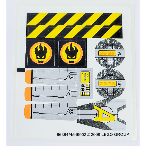 Lego Sticker Sheet for Set 8968-1