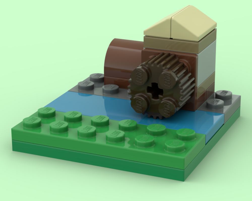 Lego Microscale watermill