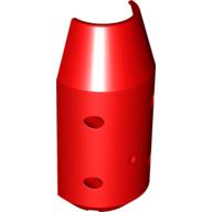 Lego Tipper Drum 3 x 6 x 10 Cement Mixer Half with 4 Technic Pin Holes / Red
