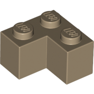 Lego Brick 2 x 2 Corner / Dark Tan