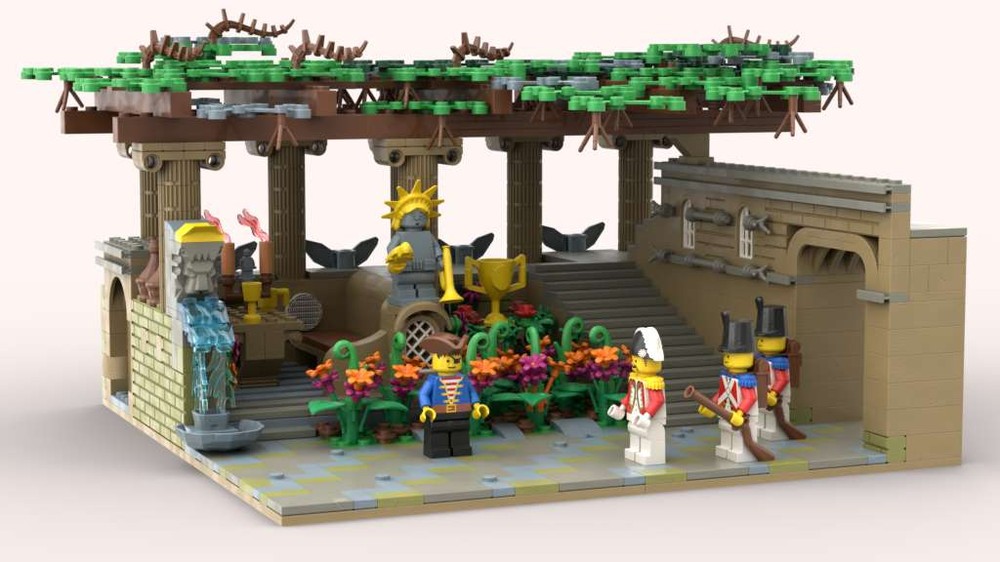 Lego The negotiation in the garden