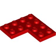 Lego Plate 4 x 4 Corner / Red