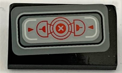 Lego Slope 30 1 x 2 x 2/3 with SW First Order Transporter Red Indicators Pattern (Sticker) - Set 75103