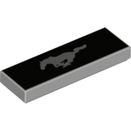 Lego Tile 1 x 3 with Horse (Mustang) Print