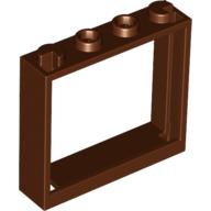 Lego Window 1 x 4 x 3 without Shutter Tabs / Reddish Brown
