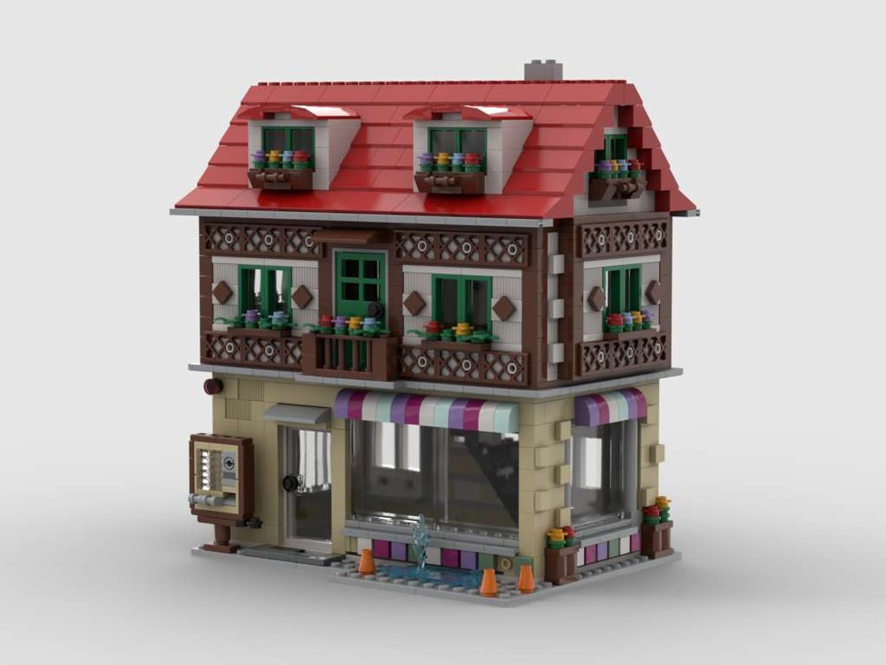 Lego Modulares ländliches Geschäft- und Wohnhaus / Rural business and residential house